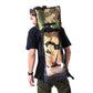 Free Shipping New Oxford Fabric Double Rocker Bags Skateboard Backpack Lovers Bags Black Students Bags Skateboard Bags
