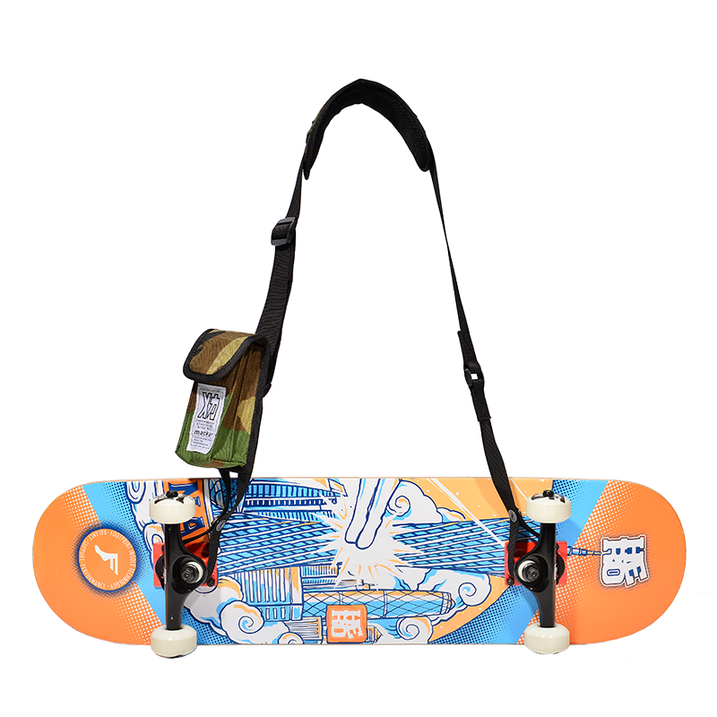 Mackar Pro Skateboard Carrying Straps 1000D Nylon Single-shoulder Longboard Strings Men Durable Tape Fits All Skateboards